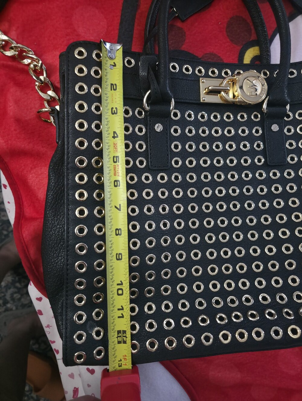 Michael Kors Black Satchel with Gold Grommet Accents - Picture 10 of 10